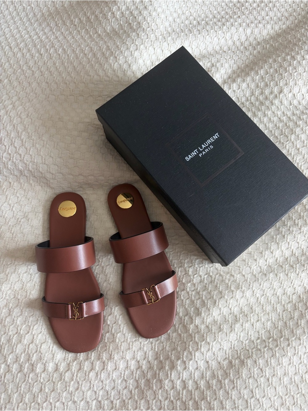 Saint Laurent Babylone Double Strap Sandals Brand New